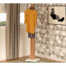 Cabideiro Mancebo de Chão Multiuso AZ1018 Amendoa Branco Tecno Mobili