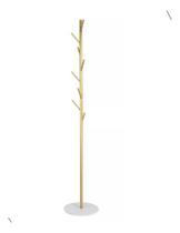 Cabideiro Mancebo Dourado 8 Hastes Base Marmore 170x32x32cm