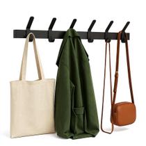 Cabideiro Moderno 6 Ganchos Preto Brasforma