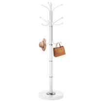 Cabideiro Moderno de Metal Waavryee com 12 Ganchos Branco