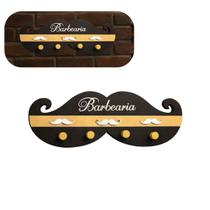 Cabideiro para Capas de Corte Barbearia Modelo Bigode em MDF