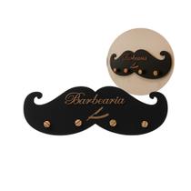 Cabideiro para Capas de Corte Barbearia Modelo Bigode MDF