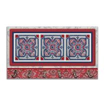 Cabideiro Parede Porta Colar Chaves Cintos Azulejo Vermelho Cabideiro Parede Porta Colar Chaves Cintos Azulejo Vermelho