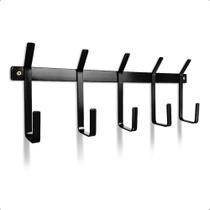 Cabideiro Parede Porta Suporte Moderno Bars 5 Ganchos Aço Industrial Para Pendurar Roupas Bolsas