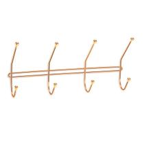 Cabideiro porta toalha suporte parede 4 ganchos rose gold - Arthi Cabideiro porta toalha suporte parede 4 ganchos rose gold - Arthi