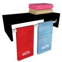 Cabideiro Prateleira Com Tubo De Alumínio Para Guardar Roupas Toalhas Sapatos Organizador Para Banheiro Quarto Lavabo 59x25cm