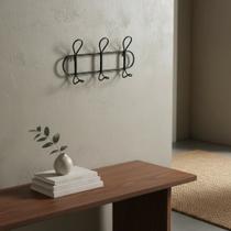 Cabideiro Roupa Parede Ganchos Decorativo Trio Nó Preto Tuut Cabideiro Roupa Parede Ganchos Decorativo Trio Nó Preto Tuut