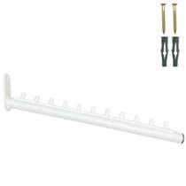 Cabideiro RT Formato Inclinado 40cm Arara Para Roupas 10 Cabides Organização Closet Loja