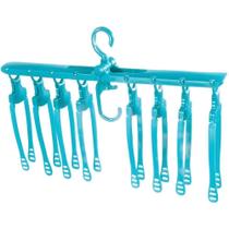 Cabideiro Seca Tudo 2505 para Secar Roupas com 8 Cabides Integrados Azul Lig Brin Cabideiro Seca Tudo 2505 para Secar Roupas com 8 Cabides Integrados Azul Lig Brin