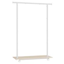 Cabideiro SONGMICS 99 cm de metal com prateleira e rodas