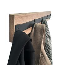 Cabideiro Strassis Design SD-3010 Metal e MDF Cor: Preto