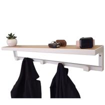Cabideiro Strassis Design SD-3504 Metal e MDF Cor: Branco Cabideiro Strassis Design SD-3504 Metal e MDF Cor: Branco
