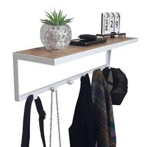 Cabideiro Strassis Design SD-3505 Metal e MDF Cor: Branco