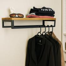 Cabideiro Strassis Design SD-5012 Metal e Madeira Cor: Preto