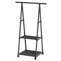 Cabideiro Suporte Para Com Roupa Rodinha Giratória 155cm Compacto Elegante