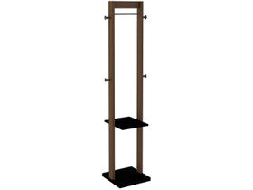 Cabideiro Vertical 43x165cm Preto Nogal Tecno Mobili