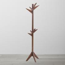 Cabideiro Vertical de Chão Retrô Turquia 40Cm Quarto Closet Madeira Maciça Taeda Imbuia - RioMadeira