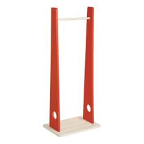 Cabideiro Vertical Em Madeira Maciça 46x110 Cm Vermelho Tramontina