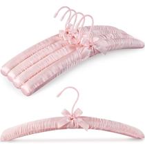Cabides acolchoados TOPIA HANGER para roupas femininas, pacote com 5 unidades, rosa