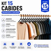 Cabides Adulto Plástico Reforçado Kit com 15 Unidades Multiuso Preto Cabides Adulto Plástico Reforçado Kit com 15 Unidades Multiuso Preto