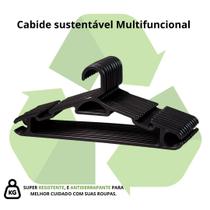 Cabides Adulto Preto Reforçado 38cm Suporta até 3kg Organizar Roupas Polipropileno Para SaiasCalças e Blusas Atacado para Lojas Cabides Adulto Preto Reforçado 38cm Suporta até 3kg Organizar Roupas Polipropileno Para SaiasCalças e Blusas Atacado para Lojas