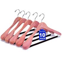 Cabides Amber Home American Red Cedar Wood, pacote com 10