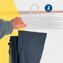 Cabides Branco Metal Kit C/2 Peças P/ 5 Calças Saias Bermuda Roupas - Dolce Home