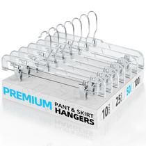 Cabides de calça/saia HOUSE DAY de plástico transparente de 14 polegadas x50