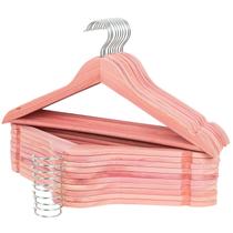 Cabides de Cedro Vermelho Natural - Pacote com 20 Unidades