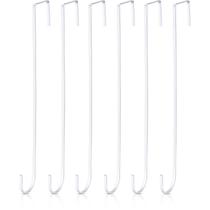 Cabides de coroa de flores Hotop 15 cm de aço sobre a porta, 6 peças brancas