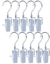 Cabides de lavanderia CreooGo com ganchos giratórios de aço inoxidável x10