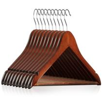 Cabides de madeira Casafield 10 Walnut Premium Lotus Wood
