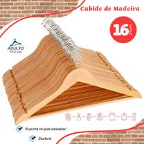Cabides De Madeira Kit C/ 16 Peças - Dolce Home