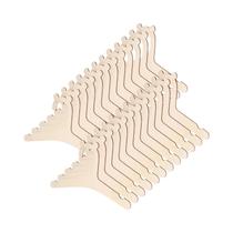 Cabides De Madeira Para Bebês De 9 Polegadas, 20 Peças, Design De Urso Liso, Reutilizáveis Para