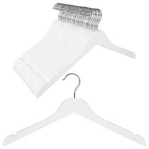 Cabides de madeira TOPIA HANGER White, pacote com 30, para camisa e casaco