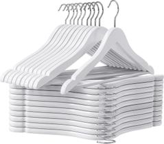 Cabides de madeira Utopia Home Premium, pacote com 20, cor branca