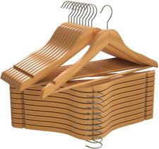 Cabides de madeira Utopia Home Premium, pacote com 20, duráveis e finos