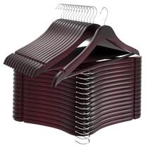 Cabides de madeira Utopia Home Premium, pacote com 30, cor cereja