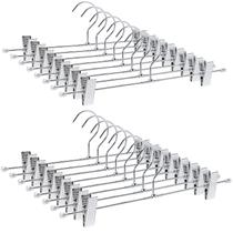 Cabides de Metal Cromados para Calças Amber Home - Pacote com 50 - 12,6cm