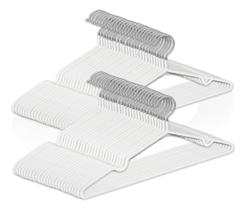 Cabides De Metal Emborrachado Adulto Curva 100 Unidades