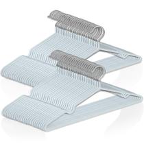 Cabides De Metal Emborrachado Adulto Roupa Calça 50 Unidades