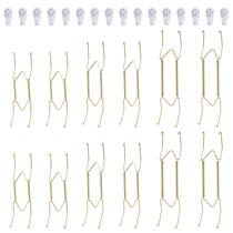 Cabides de placa Fasunry Invisible Brass 20-30 cm com ganchos de parede Cabides de placa Fasunry Invisible Brass 20-30 cm com ganchos de parede