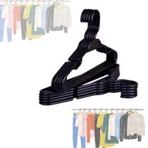 Cabides De Plástico 5 Peças Adulto Preto Cabides De Plástico 5 Peças Adulto Preto