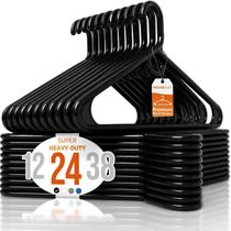 Cabides de Plástico HOUSE DAY Kit com 24 Unidades Preto Resistente Cabides de Plástico HOUSE DAY Kit com 24 Unidades Preto Resistente