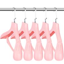 Cabides de plástico para roupas DEDU, pacote com 15, 45 cm de largura, rosa
