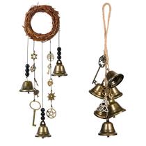 Cabides de porta de proteção Witch Bells Witch Wind Chimes x2 Cabides de porta de proteção Witch Bells Witch Wind Chimes x2