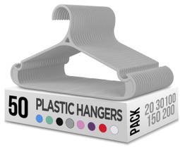 Cabides de roupa Utopia Home Standard Plastic, pacote com 50 (cinza) Cabides de roupa Utopia Home Standard Plastic, pacote com 50 (cinza)