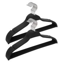 Cabides de roupas ELONG HOME Black Plastic, pacote com 28 unidades para adultos