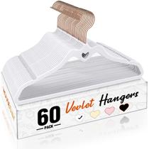 Cabides de roupas HOUSE DAY White Velvet, pacote com 60 unidades para mulheres Cabides de roupas HOUSE DAY White Velvet, pacote com 60 unidades para mulheres