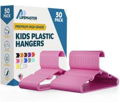 Cabides de roupas infantis Lifemaster Plastic com entalhe de ombro x50